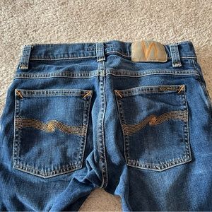 Nudie Jeans Mid-Blue Orange Tight Terry Size 28W/30L